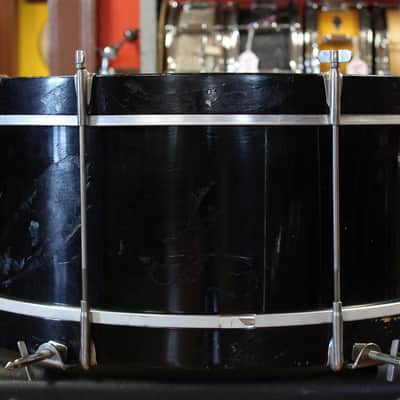 1930s Slingerland Bass Drum in Black Lacquer 9x22 image 5