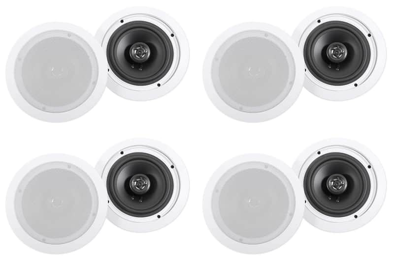 (8) Rockville HC655-16 6.5" 500 Watt In-Ceiling Home Theater Speakers 16 Ohm image 1