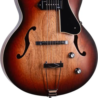 Godin 5th Avenue Kingpin P90 Hollowbody Electric Guitar, Rosewood Fingerboard, Vintage Burst image 1