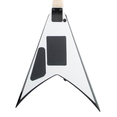 Used Jackson JS32 JS Series King V Electric Guitar - White w/Black Bevels image 6