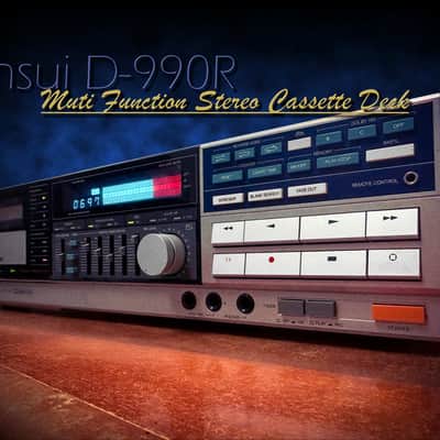 SANSUI D-990R Rare Vintage Stereo Double Cassette Deck DBX EQ & Expander image 2