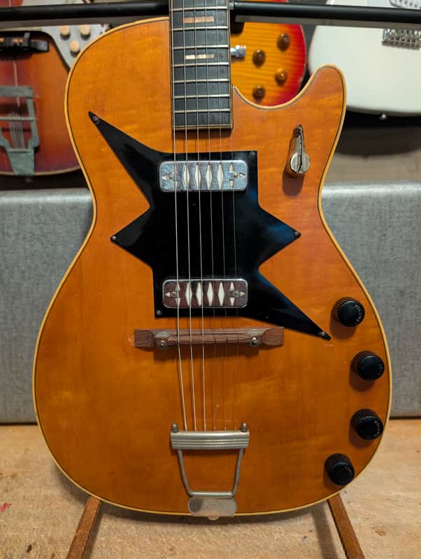 Harmony H7208 Roy Smeck Electric Guitar Vintage 1960 Natural image 1