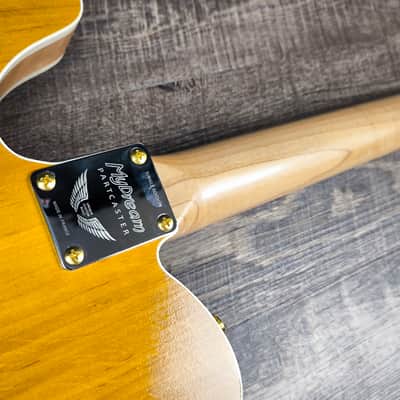 MyDream Partcaster Custom Built - Honey Gold Ash Chambered Alder Tapped Coil image 9