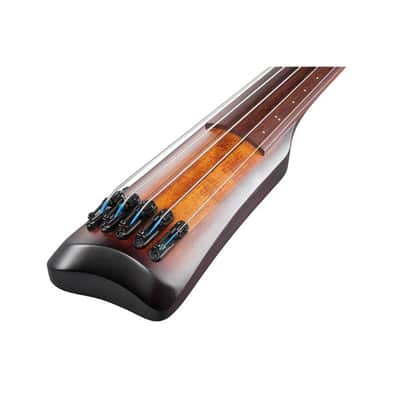 Ibanez UB805 Fretless 5-String Upright Bass Guitar w/Gig Bag & Stand | Mahogany Oil Burst image 4