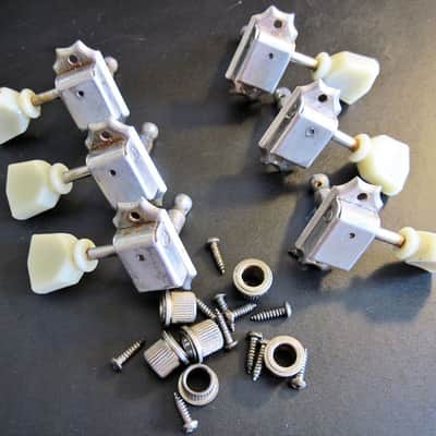 Gibson Kluson Deluxe Single Ring Keystone Tuners Aged Nickel from Les Paul R9 1959 Historic Reissue image 2