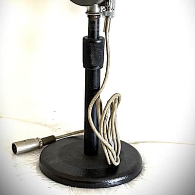 Vintage 1940's Military Dynamic Microphone, original, fully functional, w/stand image 8
