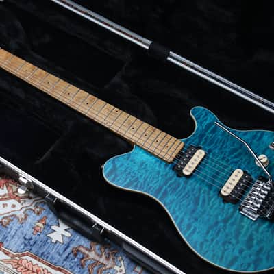 ERNIE BALL USA Music Man Axis HH Floyd "Blue Quilt" (1996) (SOLD) image 1