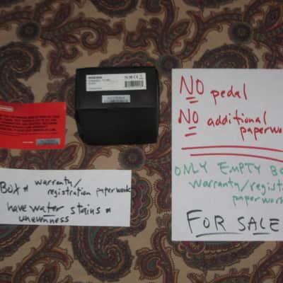 used condition (has some visible water stains & unevenness) genuine MXR EMPTY BOX ONLY for M296 Classic 108 Fuzz Mini + orig Warranty Registration paperwork with matching SN (NO pedal/NO additional paperwork, also NO adapter) 2018-2026 (specifically 2018) image 3