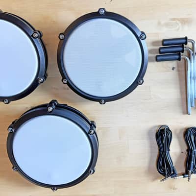 NEW -3 PACK- Alesis Nitro Max 8 Inch Single Zone Mesh Tom Pad Expansion- 8" Drum, Clamp, Cable - DMPad image 1