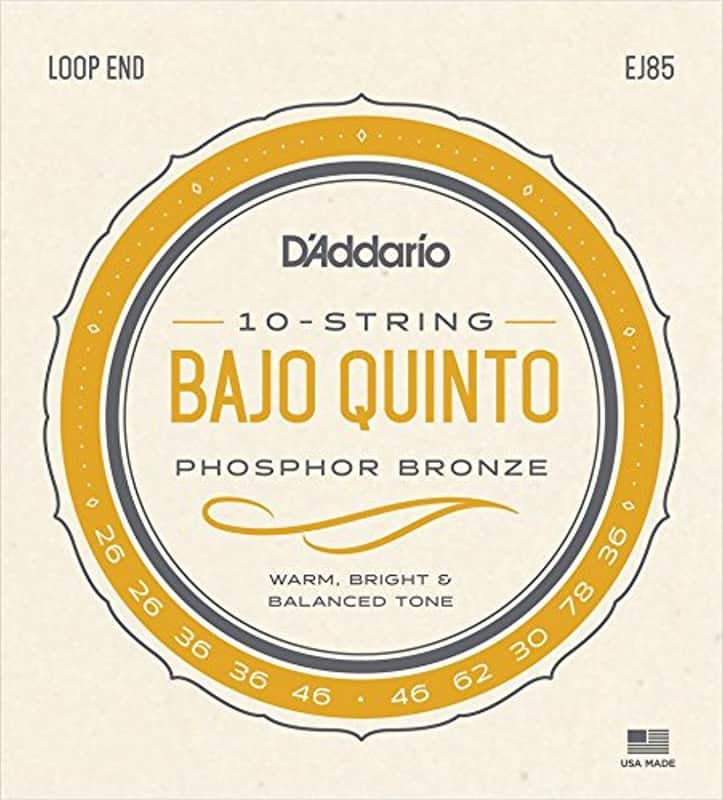 D'Addario EJ85 Phosphor Bronze Bajo Quinto Strings (26-36) image 1