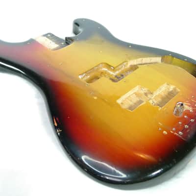 Vintage 1975 Fender P-P Precision Bass Double P-Bass Sunburst 4-Bolt Body mid-1970s image 5