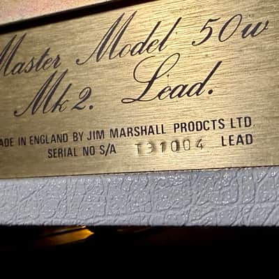 Marshall JCM 800 Lead Series Model 2204 50-Watt Master Volume Mk2 Head 1985 - White image 4