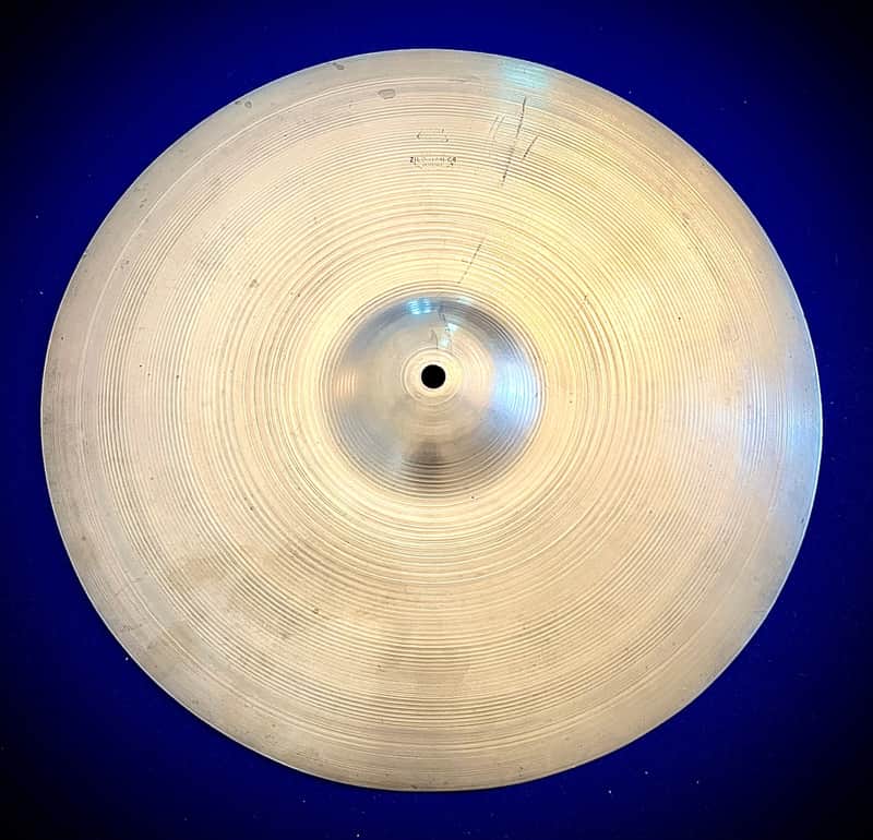 Zildjian 15” Transition Stamp (1939-1955) Bottom Hi Hat Cymbal - Stamp is missing “Made In The USA” - EXTREMELY RARE image 1