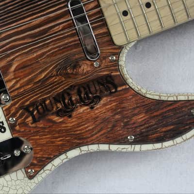 Custom Crackle Painted And Upgraded Fender Squier Telecaster With Graphics image 10