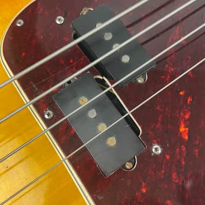 Univox Precisely Bass 1970s - 1979 Fender Pickups - Japan Made .Sunburst, Upgrade 70's USA Fender "P" bass pickups W Original Hardshell case image 13