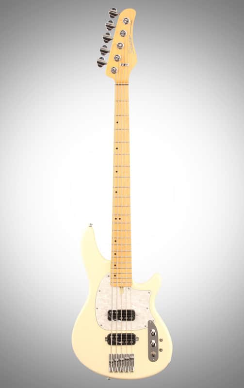 Schecter CV5 Bass Guitar, 5-String, Ivory | Reverb