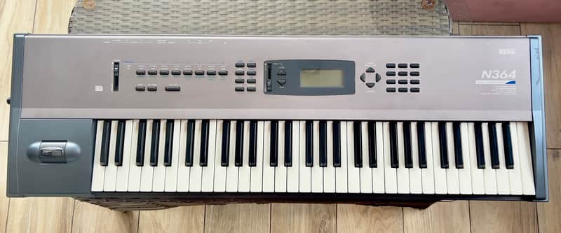 Korg N364 61-Key Music Workstation 1990s - Gray image 1