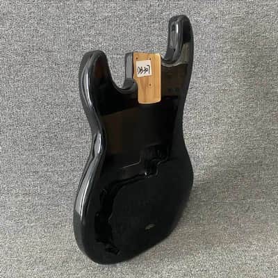 Black Left Handed Precision P Bass Style Basswood Body image 4