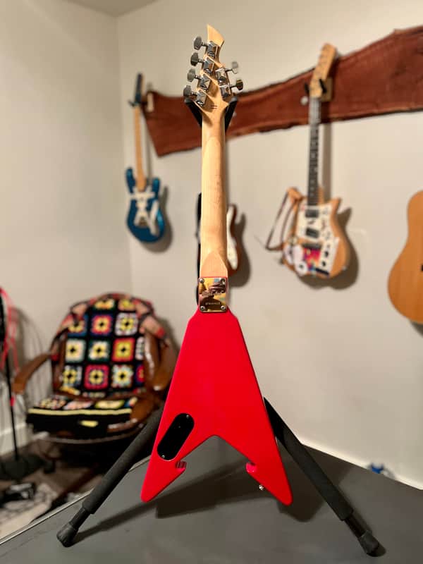 First Act ME279 Flying V Arrow Red Mini Travel Electric Guitar
