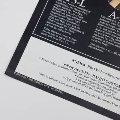 Gibson "The Legendary Bluegrass Collection" Ad 1988 image 4