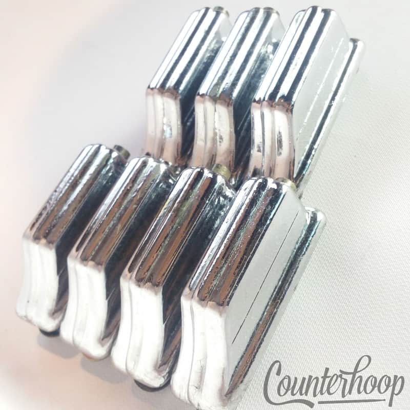 Tama 7x Rogers Beavertail Copy Bass Drum Lugs 2 1/4"Chrome Set Vintage 70s Japan image 1
