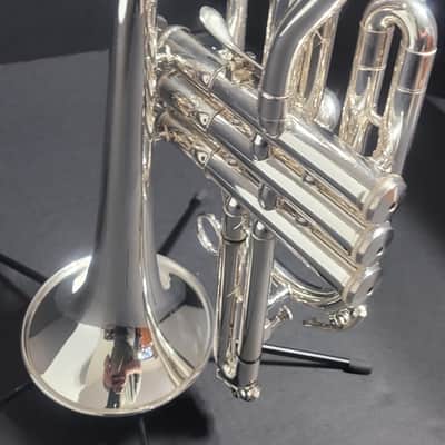 Getzen Eterna PRO Eterna 800S Silver L B Cornet, M/P 's and hardcase  Case  Silver Plate image 22