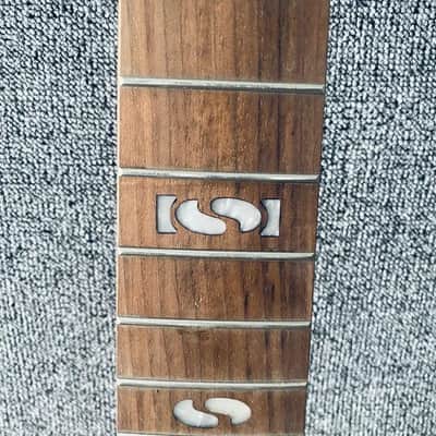 Blue 4 String Bass Basswood Body with Maple Neck image 4