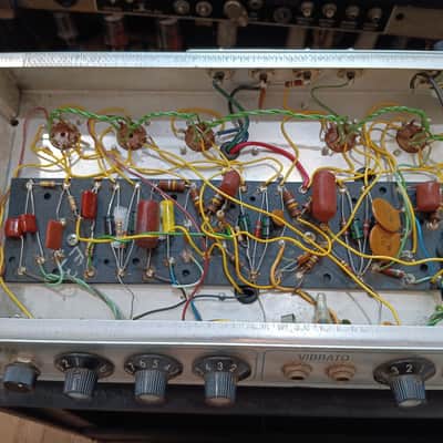 Fender Deluxe Reverb "Drip Edge" 2-Channel 22-Watt 1x12" Guitar Combo 1968 - 1969 - Silverface image 12