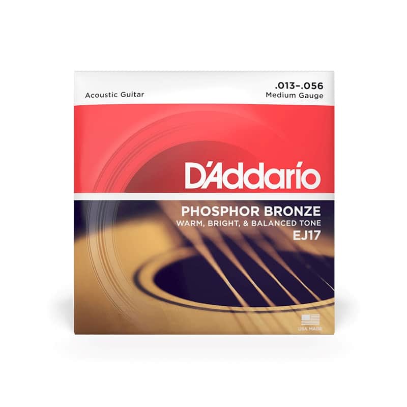 D'Addario EJ17 Medium Gauge Phosphor Bronze Strings 13-56 image 1