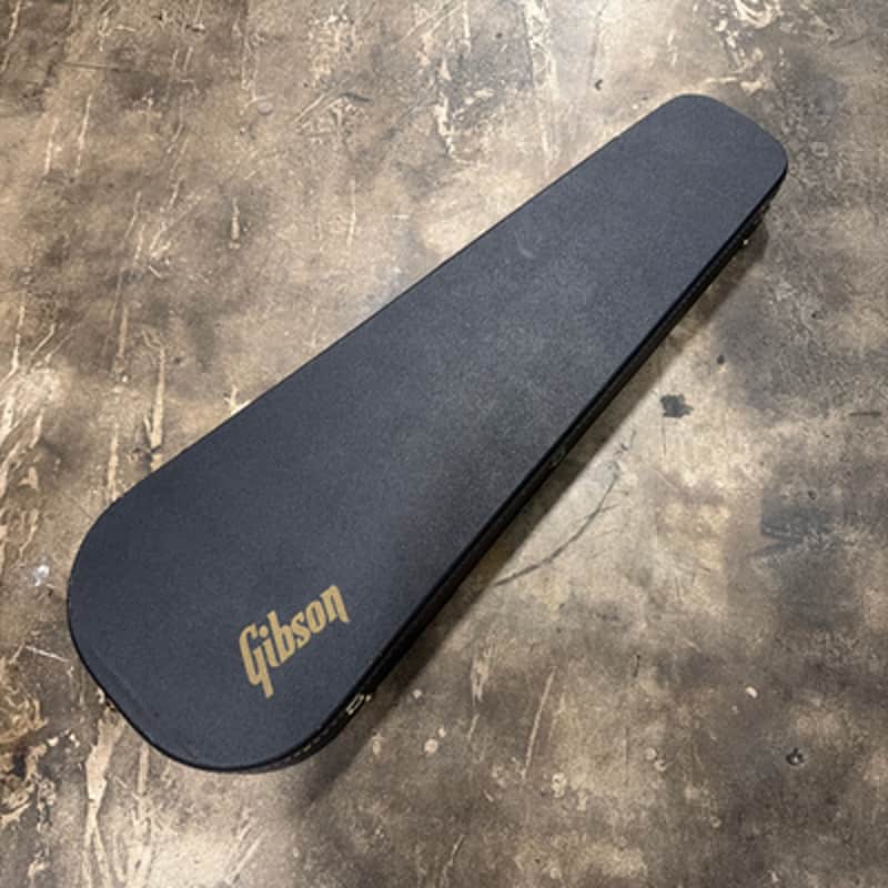Vintage 1980s Gibson Bass Guitar Hardshell Case, Black, Blue Plush Lining