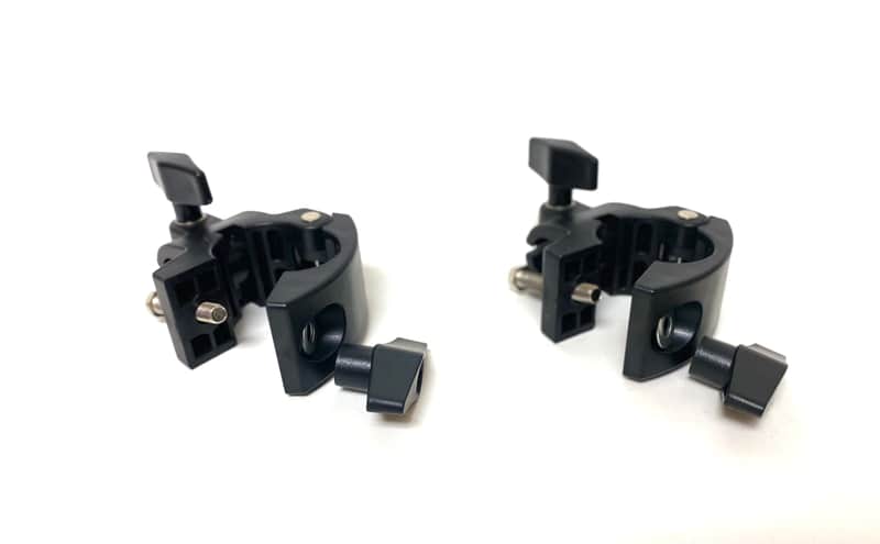Pair of Hatched Rack Clamp Bracket Mount Arm Holder for Roland Yamaha Gibraltar image 1