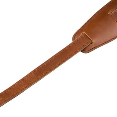 Genuine Fender Vintage Leather Saddle Guitar Strap, Cognac 099-0689-021 image 2