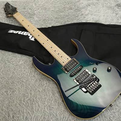 Near Mint 2023 made Ibanez RG370AHMZ-BMT Blue Moon Burst Finish w/Original Case image 24