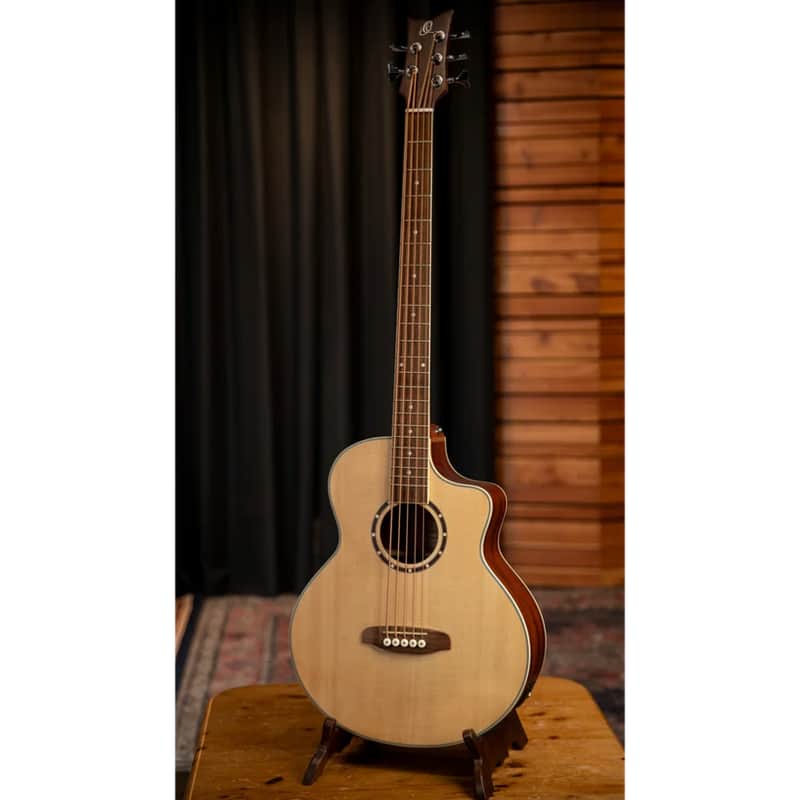 Ortega D7CE-5 - Acoustic Electric 5-String Bass Medium Scale Ortega Spruce Mahogany Cutaway image 1