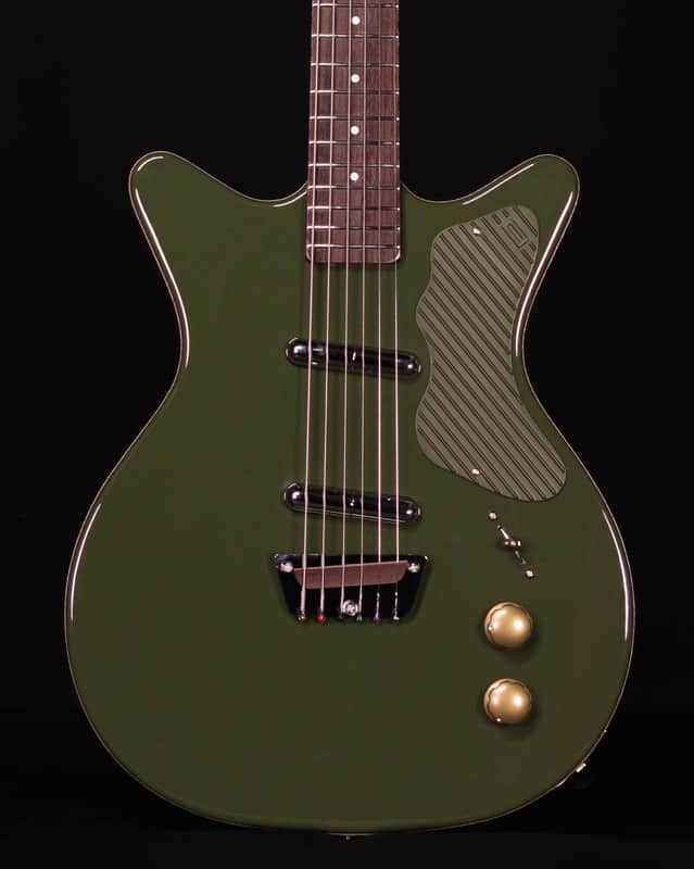 Danelectro Dan O. Cool Baritone Electric Guitar, Green image 1