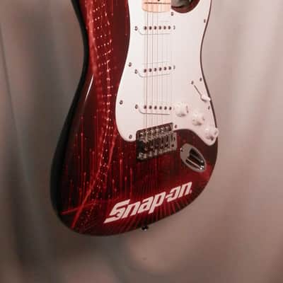 Squier by Fender Stratocaster Snap-On Tools Limited Edition Graphic Snap On electric guitar image 3