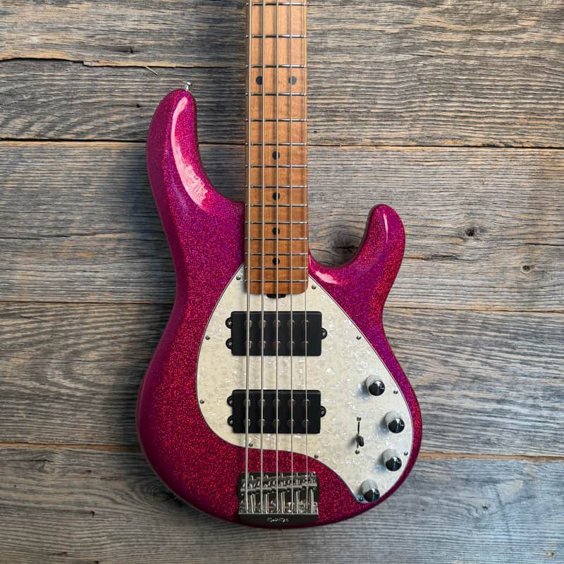 Ernie Ball Music Man StingRay Special 5 HH 5-String Bass - Soda Pink Sparkle image 1
