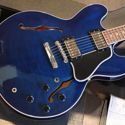 2003 Gibson ES-335 Dot Semi-Hollow Electric Guitar Figured Beale Street Blue + COA OHSC image 2