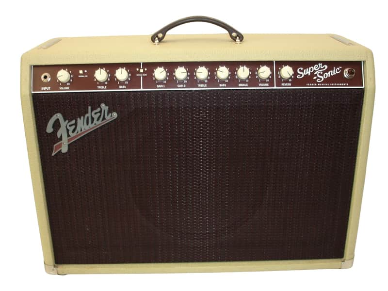 2011 Fender Super Sonic 22 Combo Guitar Amp, Blonde image 1