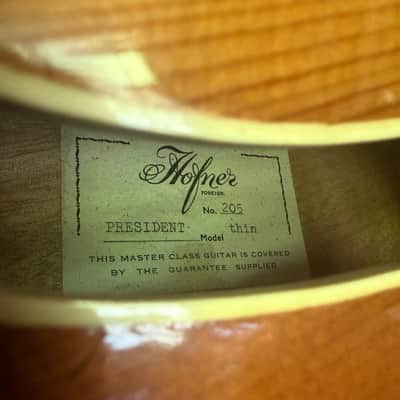 Hofner President Thin 1959 - Brunette image 11