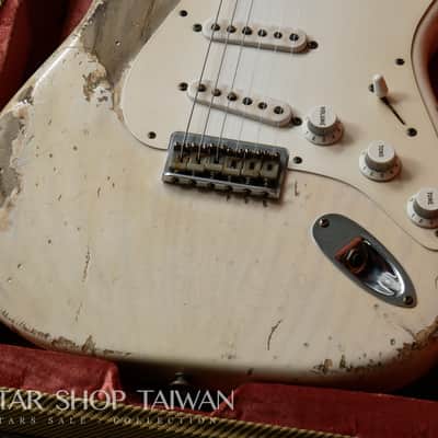 Fender Custom Shop John Cruz 1955 Hardtail Stratocaster Heavy Relic-White Blonde image 6