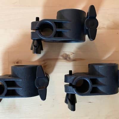 NEW- 3X Alesis SURGE/COMMAND Electronic Drum Rack Mount Clamps - 1.5 Inch - 102370013-A Black image 2