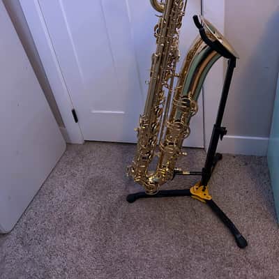 Mendini by Cecilio Semi-Pro Baritone Saxophone 2023 - Gold Lacquer image 7