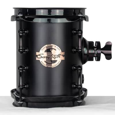 Sawtooth Hickory Series Concert Toms, 6" x 8" & 8" x 8" Matched Pair, Dual-Head Design, 6-Ply Hickory Shells, 3.2 mm Triple-Flange Hoops, Black Nickel Hardware, Chocolate Satin Finish image 7