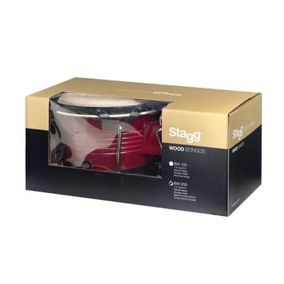 Stagg Latin Wood Bongo Set, Wild Cherry BW-200-CH image 2