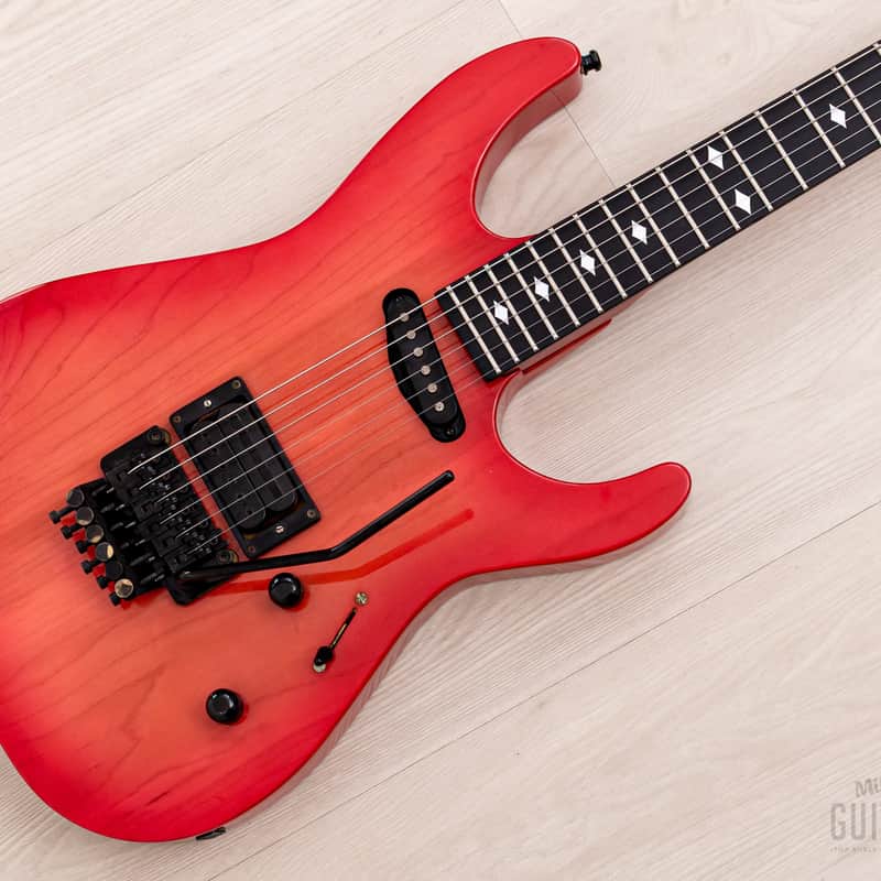 1980s ESP Custom Shop Superstrat Pink Sunburst