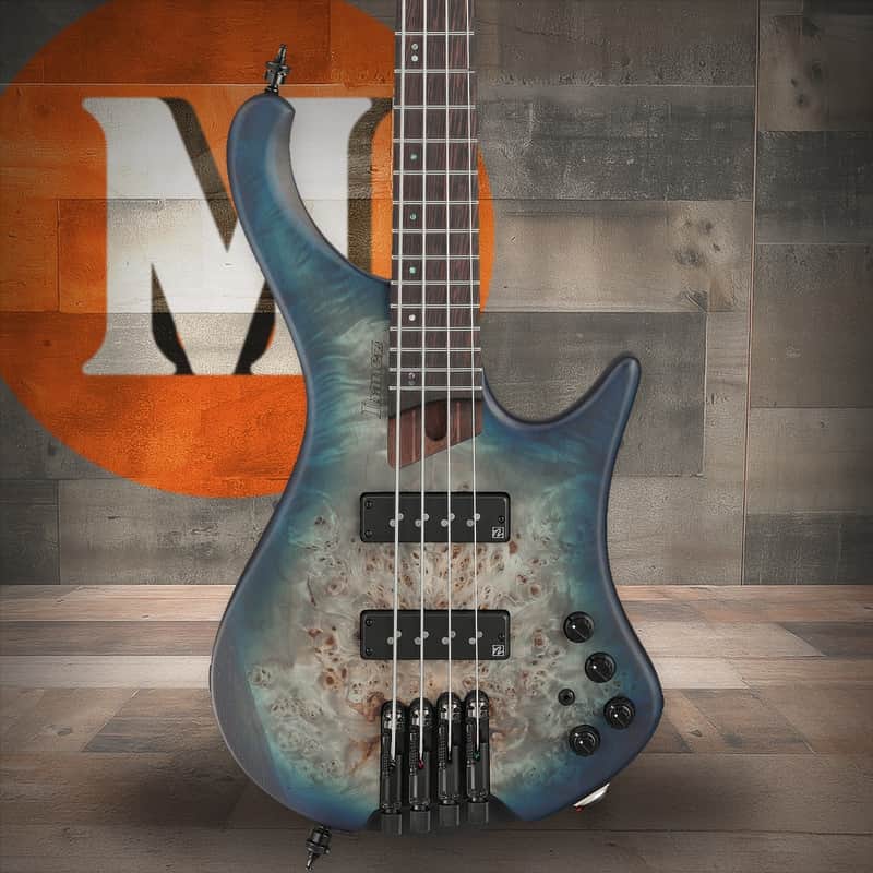 Ibanez EHB Ergonomic Headless Bass 4 String w/Bag - Cosmic Blue Starburst Flat (EHB1500CTF) image 1
