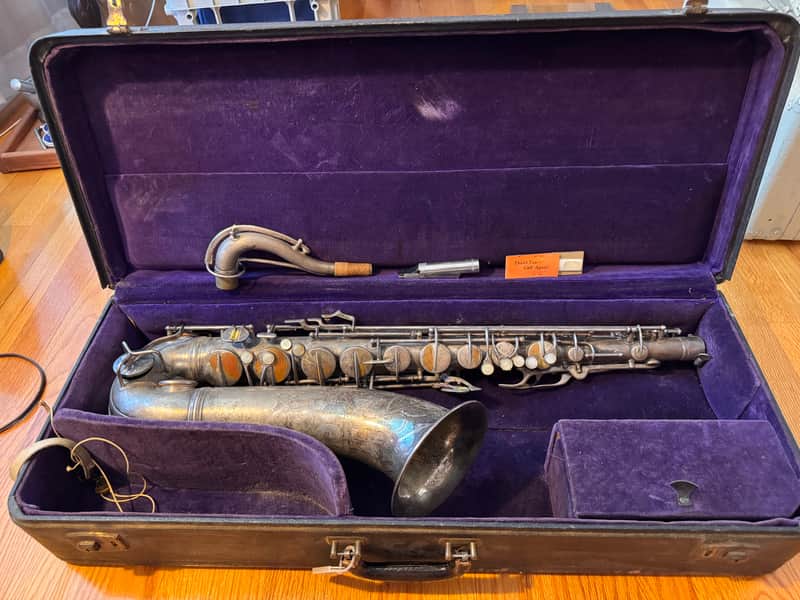 CG Conn 10M Tenor Low Pitch 310690 1944 - Silver plated image 1
