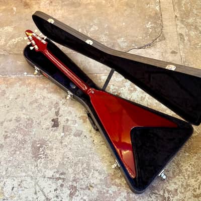 Orville by Gibson Flying V c 1995 - Burgundy wine red original vintage MIJ Japan image 8