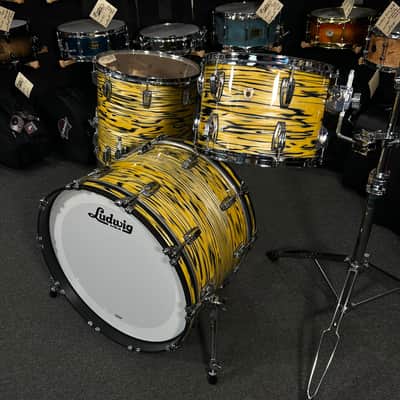 Ludwig Classic Maple FAB 13/16/22" Drum Set Kit in Lemon Oyster from NAMM image 3